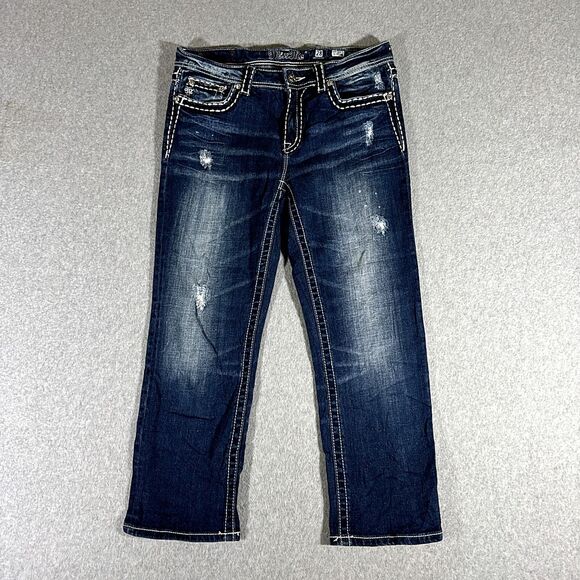 Miss Me JPB5014-6 Womens Jeans Blue Tag Size 28 (31x25) Boyfriend Stretch - Picture 1 of 13